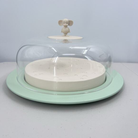 Vintage 1995 Alessi MG30 Cheese Plate & Dome by Michael Graves - Picture 2 of 12